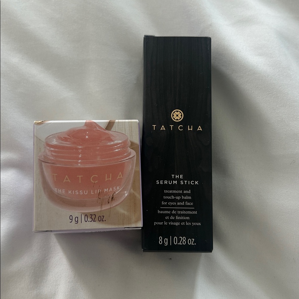 Tatcha Pink Lip Mask and  Serum Stick Duo